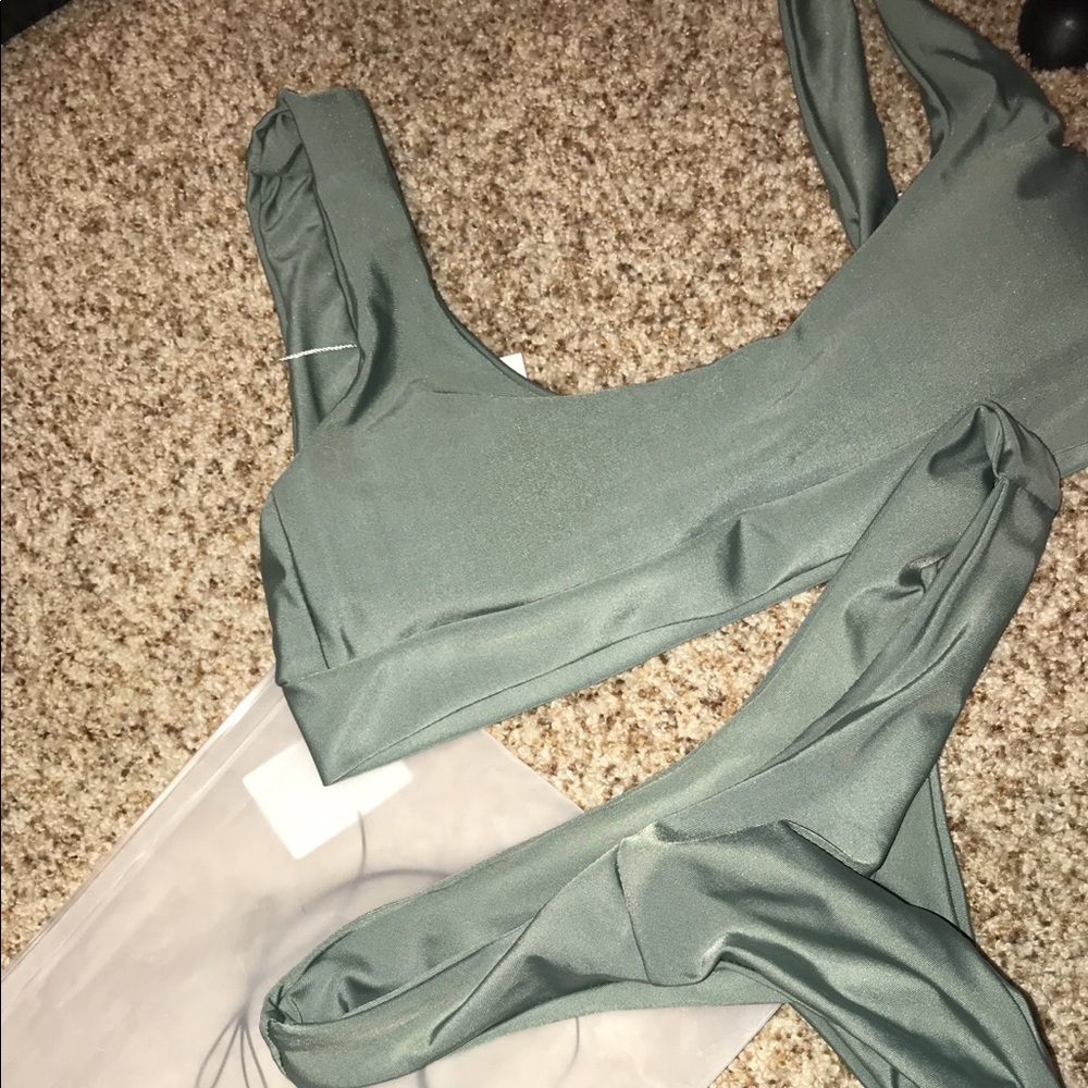 NEW green thong bikini